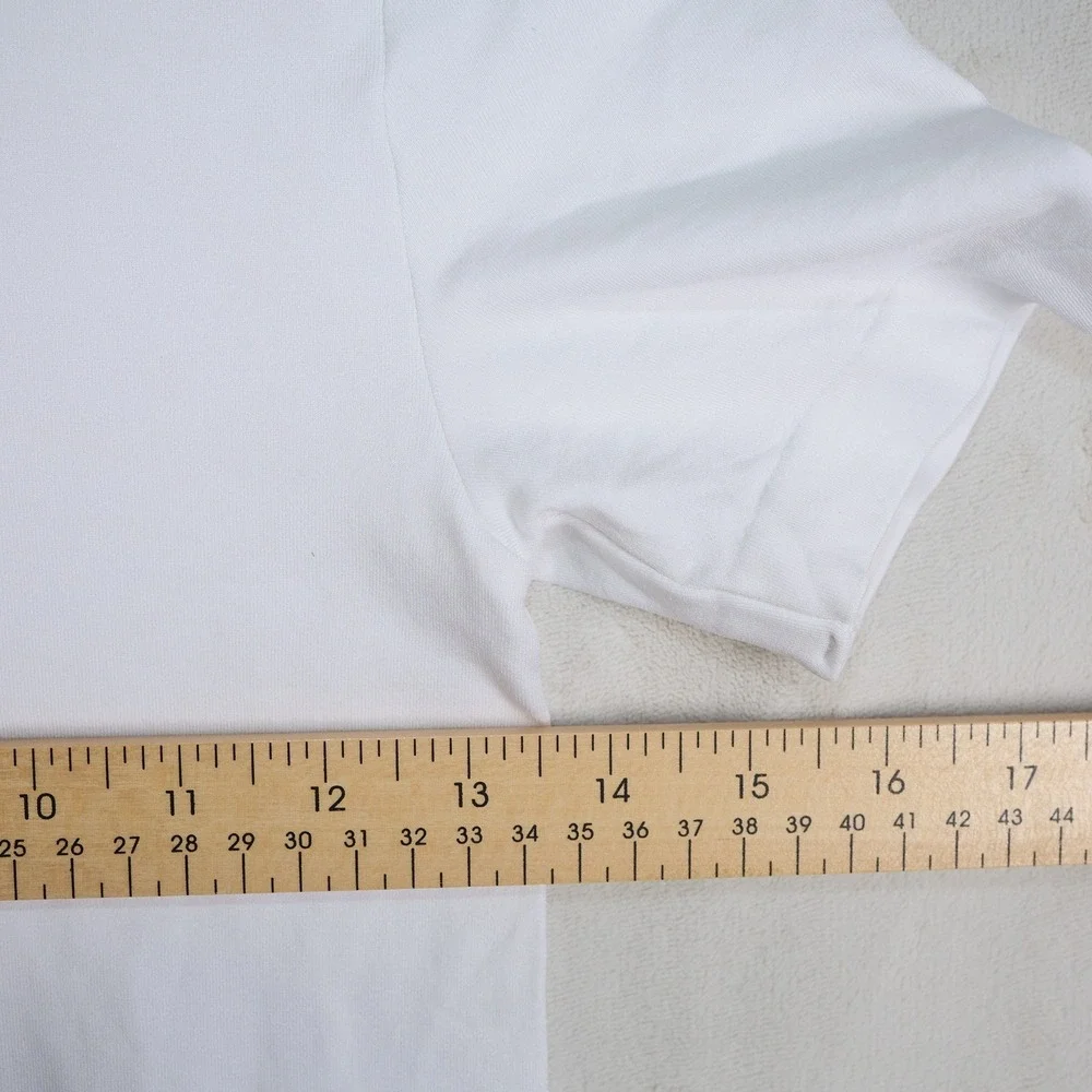 DYNAMIC Style 1058 Bodysuit White One‎ Size Short Sleeve Thong Nylon Spandex - Picture 4 of 8